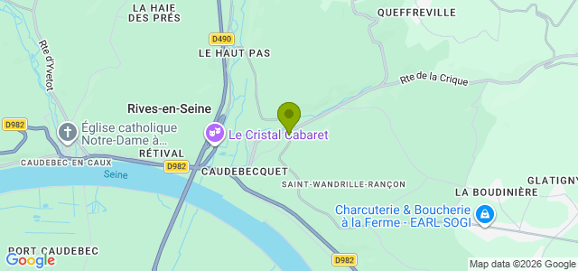 Carte de localisation de la randonnée Forêt domaniale et Promenade de Fontenelle au départ de St-Wandrille-Rançon 1