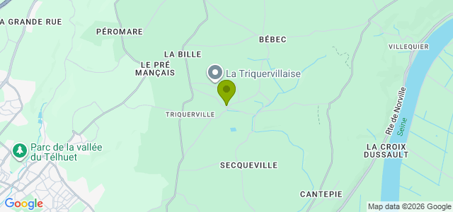 Carte de localisation de la randonnée Très belle randonnée sur les hauteurs de Notre-Dame-de-Gravenchon au départ de Triquerville