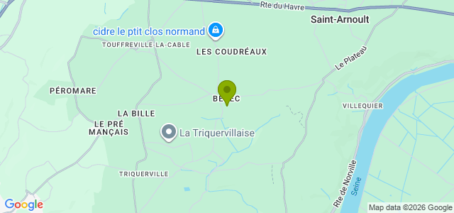 Carte de localisation de la randonnée Circuit Aux Sources du Bébec sur les hauteurs de Villequier au départ de Bébec