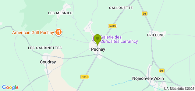 Carte de localisation de la randonnée Le Chemin de Brisquet au départ de Puchay