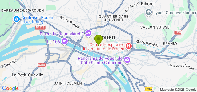 Carte de localisation de la randonnée Le Chemin de Compostelle étape 5 Rouen - Elbeuf au départ de St-J-de-Compostelle 05