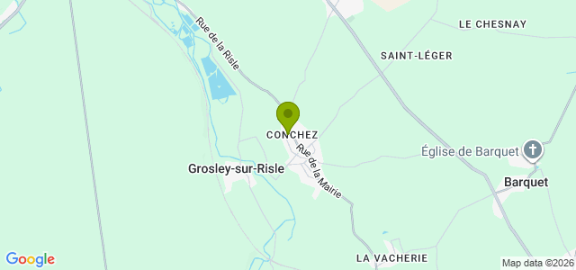 Carte de localisation de la randonnée Grosley-sur-Risle au départ de Grosley-sur-Risle
