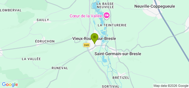 Carte de localisation de la randonnée Bresle et forêt indivise d'Eu au départ de Vieux-Rouen-sur-Bresle
