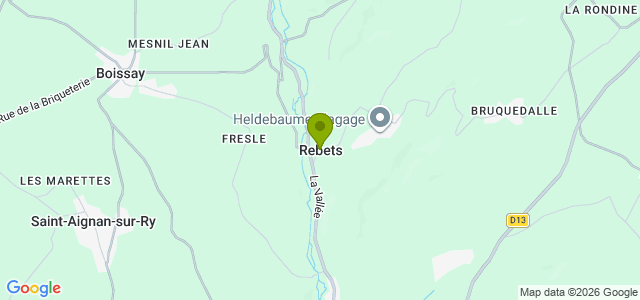 Carte de localisation de la randonnée Succession de panoramas sur la vallée de l'Héronchelles au départ de Rebets sud