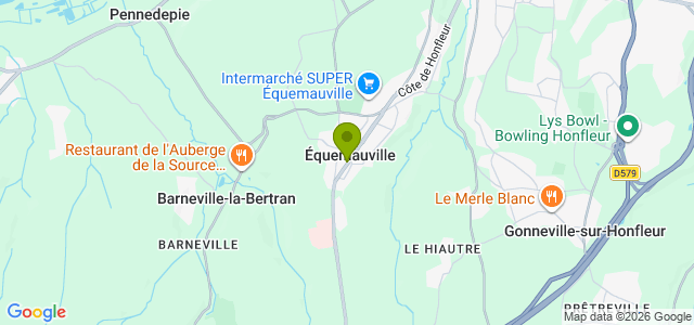 Carte de localisation de la randonnée Circuit de la Vallée de la Claire, près de Honfleur au départ de Equemauville