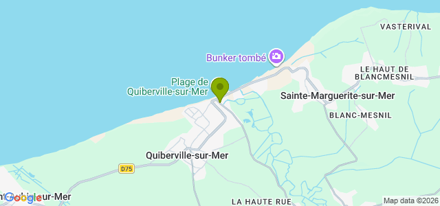 Carte de localisation de la randonnée Chemin de la Saâne, entre côte d'Albâtre et Vallée de la Saâne au départ de Quiberville 2