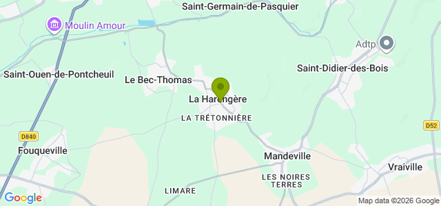 Carte de localisation de la randonnée Les coteaux de l'Oison au départ de La Harengère