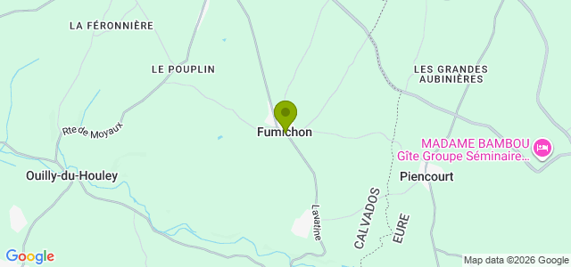 Carte de localisation de la randonnée Vallée et coteaux de la Paquine au départ de Fumichon