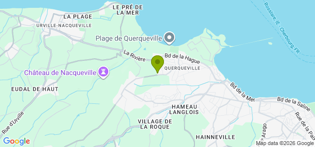 Carte de localisation de la randonnée La plage de l'Anse de Querqueville au départ de Querqueville