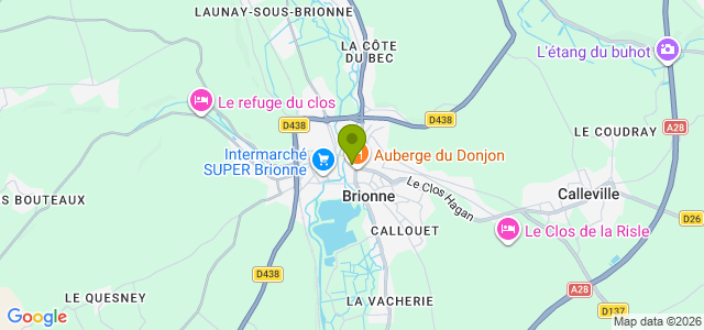 Carte de localisation de la randonnée Le circuit de l'Abbaye du Bec-Hellouin au départ de Brionne nord