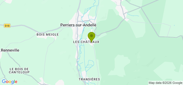 Carte de localisation de la randonnée jolie boucle en forêt de Lyons au départ de Perriers-sur-Andelle