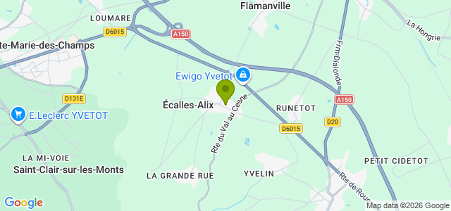 Carte de localisation de la randonnée Le Bois de la Brétèque au départ de Ecalles-Alix