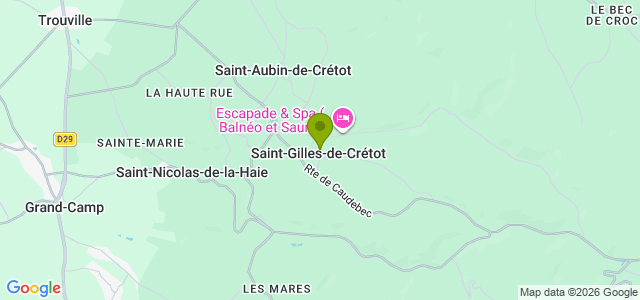 Carte de localisation de la randonnée Circuit du Beau Soleil au départ de St-Gilles-de-Crétot