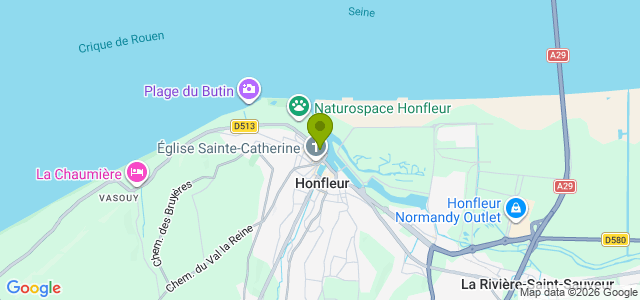 Carte de localisation de la randonnée De Honfleur à Pennedepie par la plage au départ de Honfleur 2