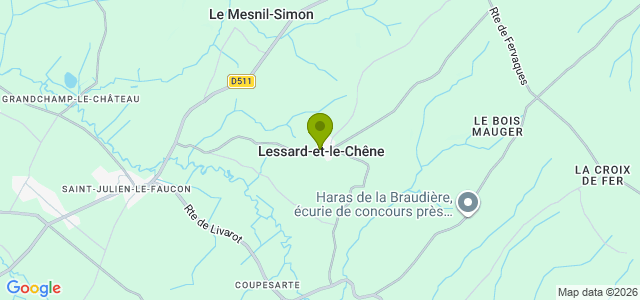 Carte de localisation de la randonnée Circuit des Haras au départ de Lessard-et-le-Chêne