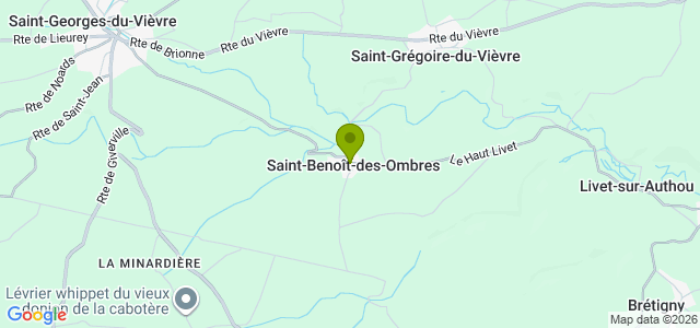 Carte de localisation de la randonnée Circuit du Chemin du Beau Site au départ de St-Benoît-des-Ombres 2