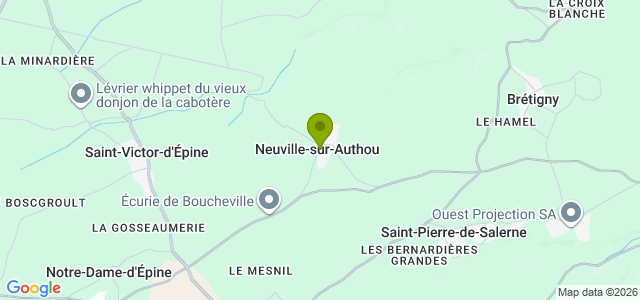 Carte de localisation de la randonnée Circuit de la Grande Boissière au départ de Neuville-sur-Authou