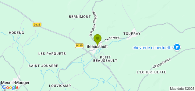 Carte de localisation de la randonnée Circuit du Mont de Beaussault au départ de Beaussault