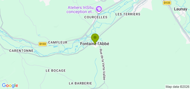 Carte de localisation de la randonnée Le Chemin des Deux Chesnay au départ de Fontaine l'Abbé 2