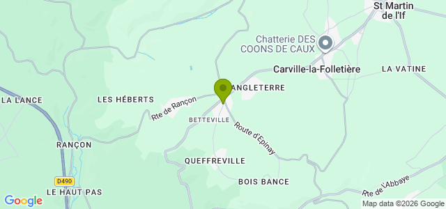 Carte de localisation de la randonnée Circuit de la Cavée aux Coqs au départ de Betteville
