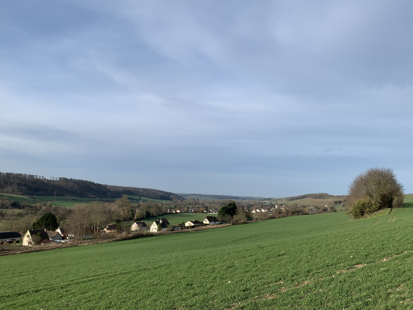 Regard arrière sur la vallée de l'Eaulne.
