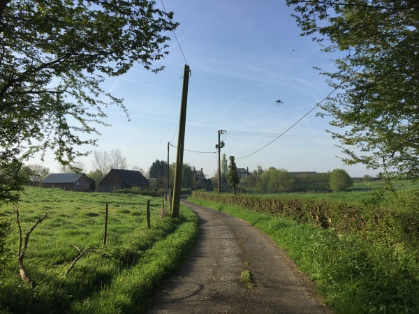 Saumont-la-Poterie, route de la Vierge de Saumont en direction du Ruisseau de Saumont.