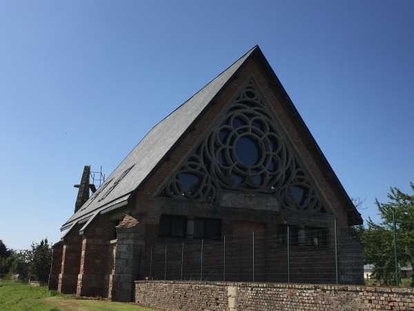 La chapelle du château du Fossé, en cours de restauration.