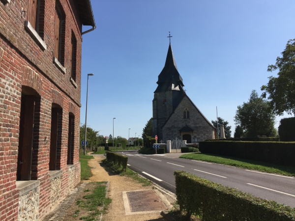 Retour à l'église Saint-Pierre-et-Saint-Paul de Bosc-Guérard-St-Adrien.