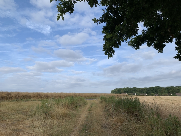 Nous rejoignons la rue de la Porte Rouge que nous allons suivre pendant un peu plus d'un kilomètre.