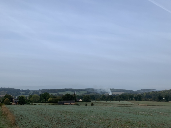 Regard arrière vers Vascoeuil et la vallée de l'Andelle.