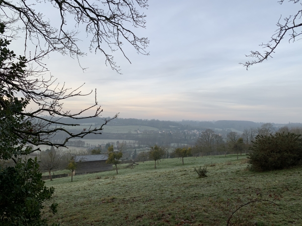 Vue sur la vallée pendant la descente.