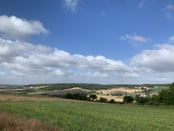Les panoramas sur les paysages vallonnés du Vexin Normand sont superbes.