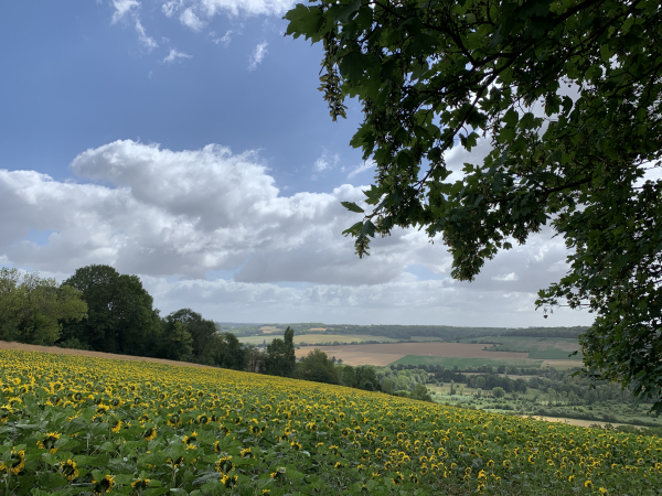 Nous arrivons au-dessus de la vallée de l'Epte.