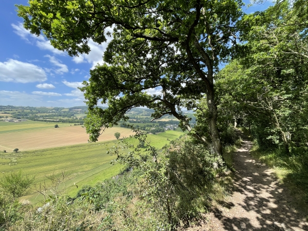 Regard arrière sur le chemin et la vallée.