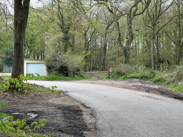 Je suis la rue du Rousseuil et je vais rentrer en forêt domaniale de Roumare par le chemin que l'on voit en face.