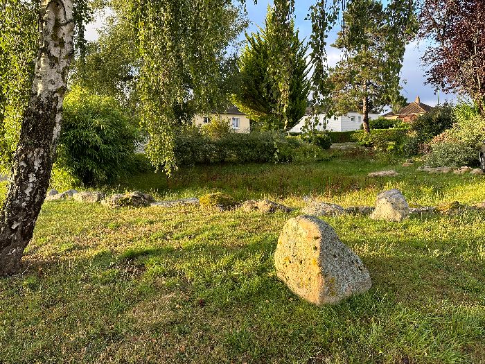 La petite mare de la rue des Longchamps est à peine humide malgré les pluies de ces derniers jours (est-ce bien une mare ?)