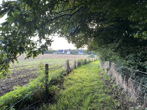 Nous suivons ici le chemin du Plateau, qui passe derrière les maisons du hameau de la Grande Rue.
