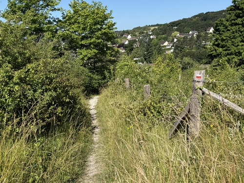 En arrivant à Igoville, plusieurs sentiers permettent de couper les virages de la C34 (GR2).