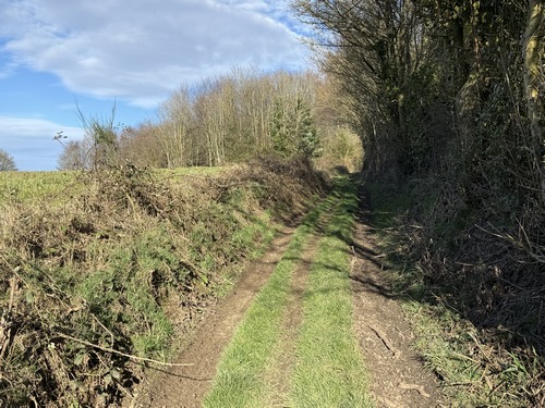 Le chemin du Clos Bertaux peut être boueux par endroits en période humide.
