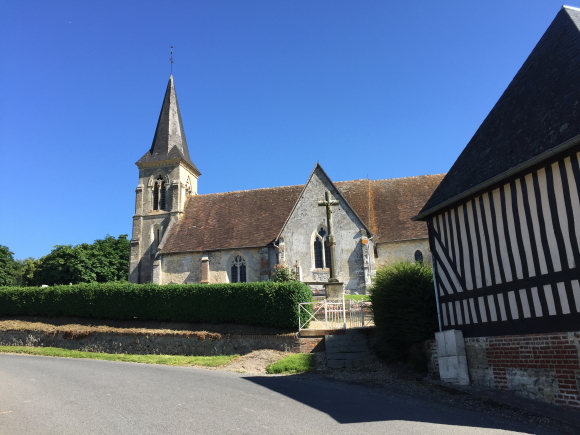 Vue de la randonnée Hauteurs de la Touques au départ de Pierrefitte-en-Auge, 14