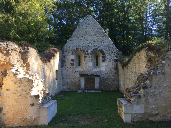 Vue de la randonnée Forêt domaniale de Brotonne, voie romaine, léproserie et bord de Seine au départ de Aizier, 27