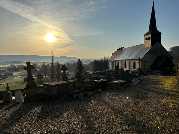 Vue de la randonnée Paysages du Lieuvin et de la vallée de la Risle au départ de Foulbec, 27
