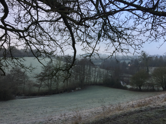 Vue de la randonnée Vallons de la Béthune au départ de Beaubec-la-Rosière, 76