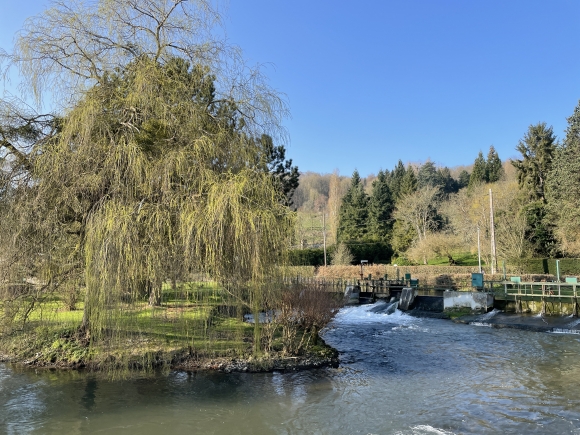 Vue de la randonnée Les 2 coteaux de la Risle entre Pont-Authou et Glos-sur-Risle au départ de Pont-Authou, 27