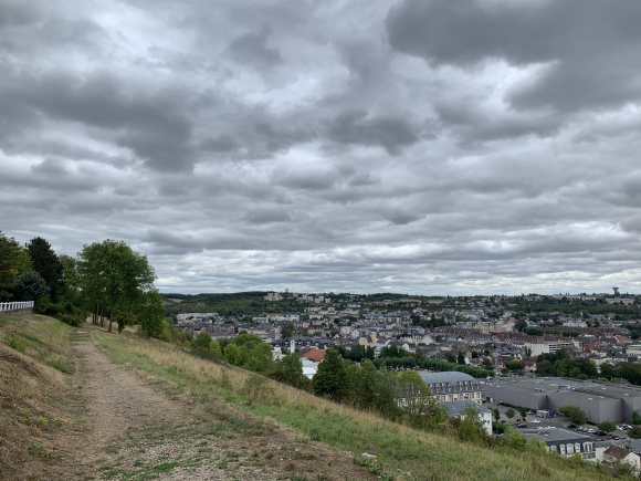 Vue de la randonnée Etape 7 du Chemin de Compostelle, entre Canappeville et Evreux au départ de St-J-de-Compostelle 07, 27