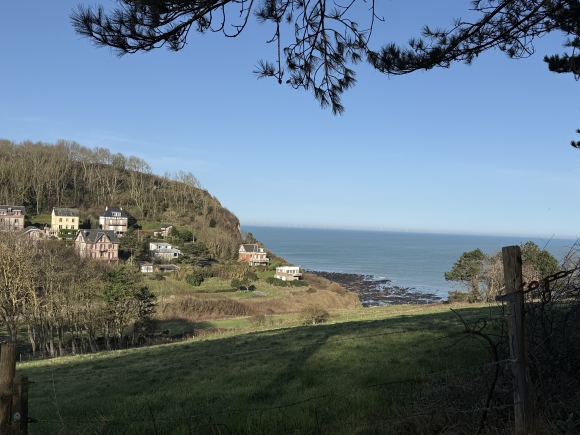 Vue de la randonnée Circuit des Wagands au départ de Eletot, 76
